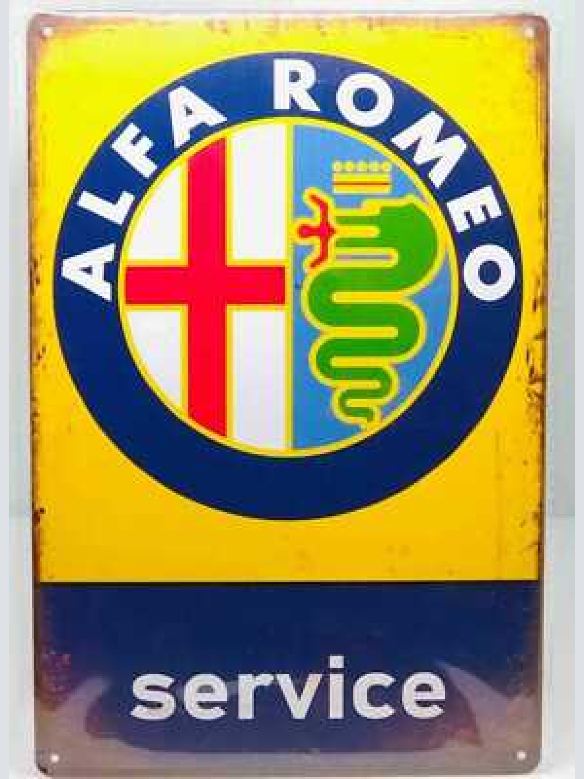 Nostalgie Vintage Retro Blechschild \"ALFA ROMEO Service\" 30x20 12069