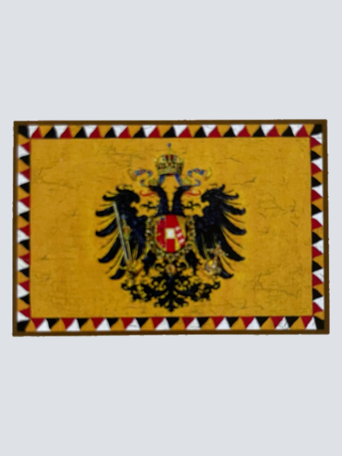 Nostalgie Holzschild KuK Flagge Doppeladler Österreich Fahne Wappen Schild