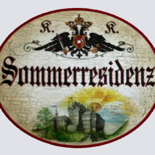 Kuk Nostalgie Holzschild Sommerresidenz Haus Villa Ferienhaus Urlaub Schild