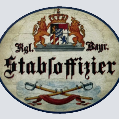 Nostalgie Holzschild Bayern Königlich Bayerischer Stabsoffizier Schild
