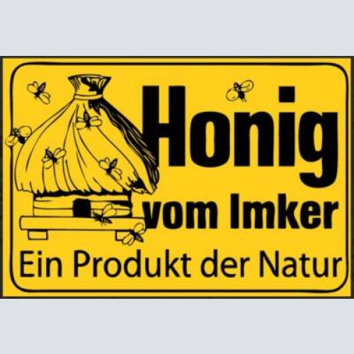 Biene honig vom imker ein produkt der natur 12x18/ 20x30 /30 x 40 blech od. holz