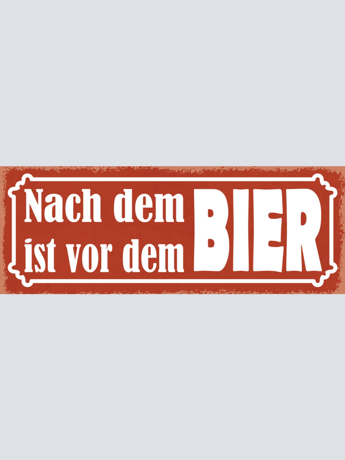 Schild Nach Dem Bier Ist Vor Dem Bier Alkohol Trinken Glas 27x10 Blech od.Holz