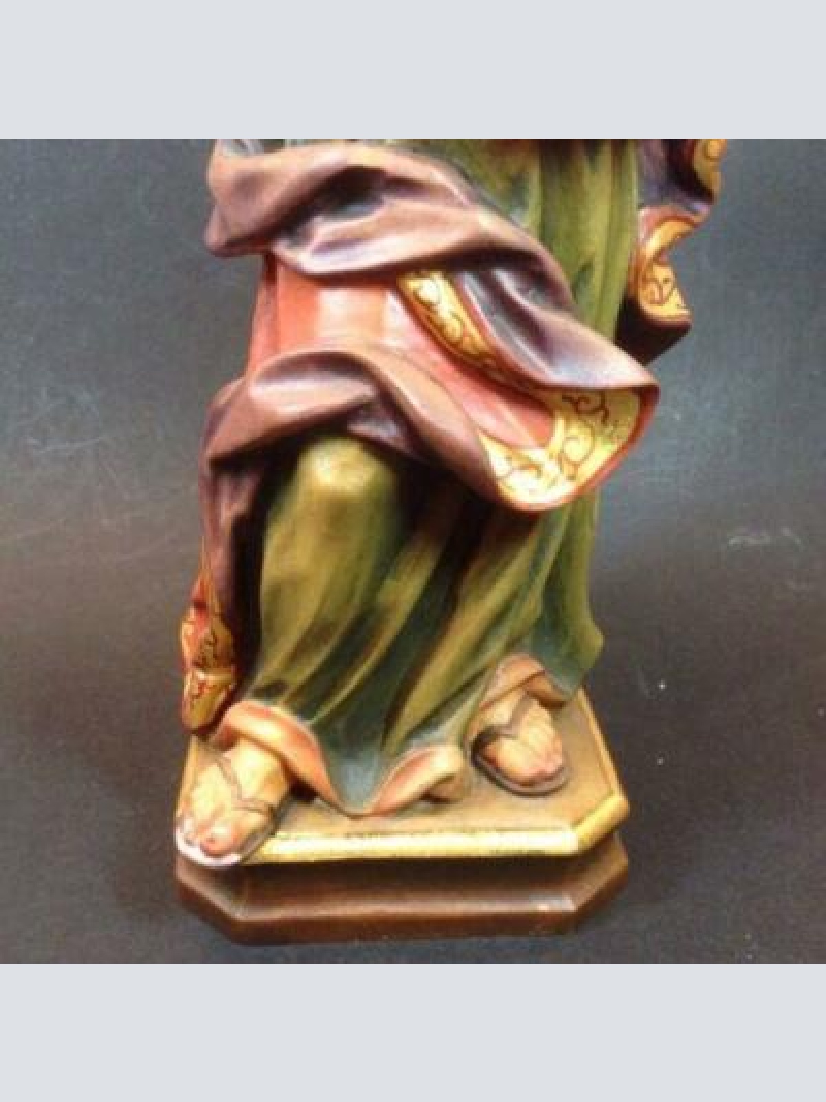 Heiliger Matthäus mit Engel Holz geschnitzt ca. 29 cm 12610