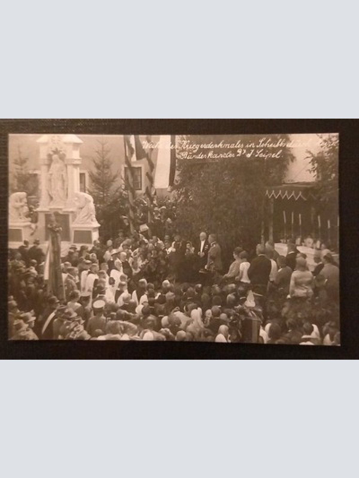 Scheibbs Kriegerdenkmal Weihe durch Bundeskanzler Seippel  Gr  8416 H