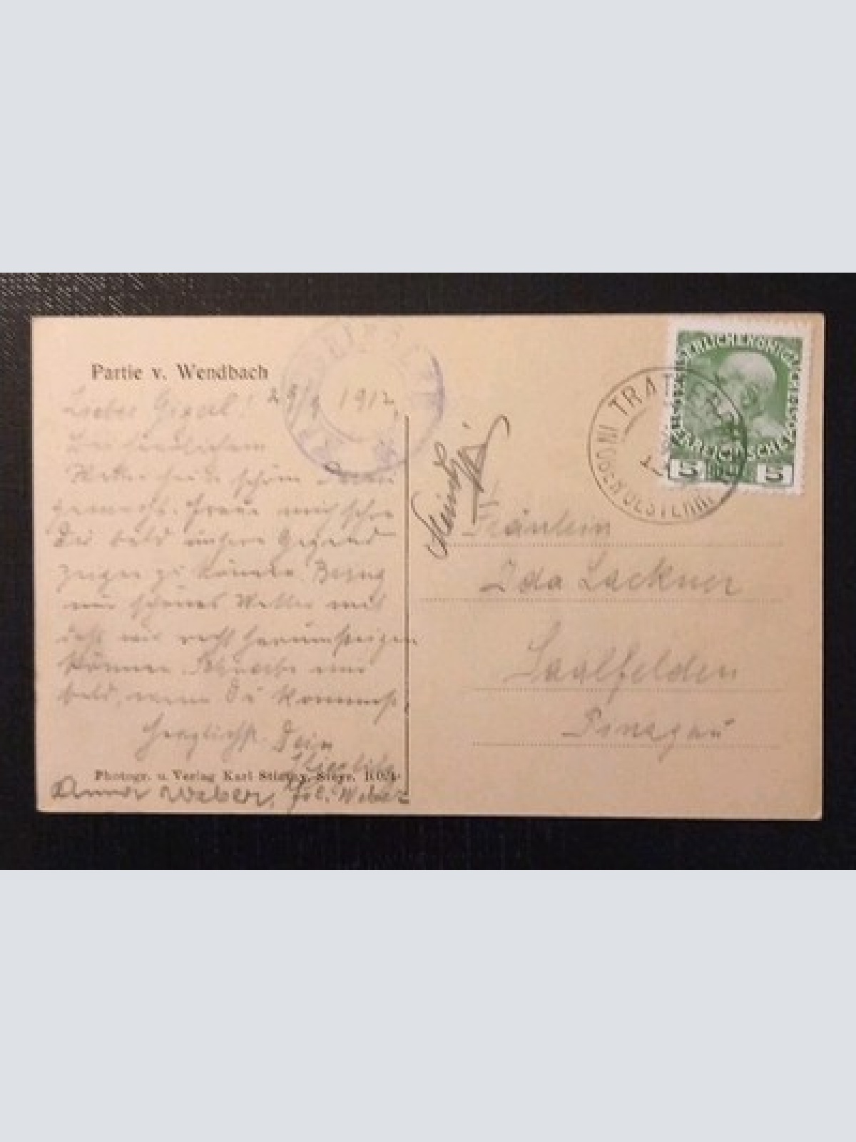 Wendbach Ternberg Steyr  Trattenbach von Ternberg, Bezirk Steyr-Land Gr 1747 H