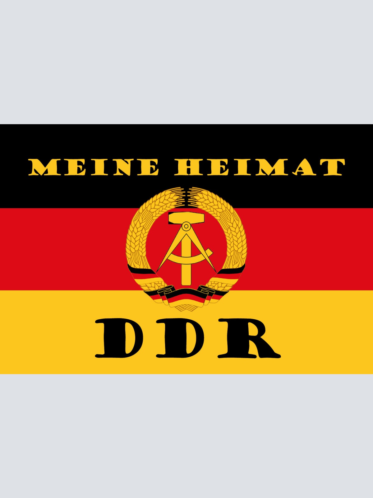 Schild DDR Heimat Ost Deutschland Osten 12x18 / 20x30 / 30x40 Blech od. Holz