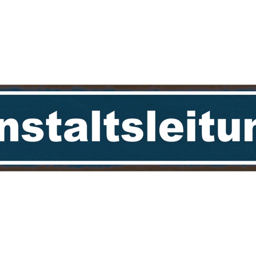Schild Anstaltsleitung Psychiatrie Irrenhaus Klapse 46 x 10 Blech od. Holz