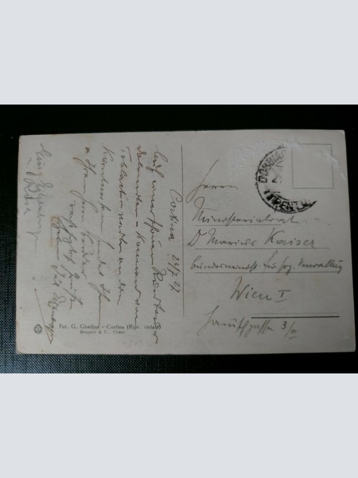 Grand Hotel di Misurina col Sorapis Alpen Schweiz Ruderboot 402509 WM