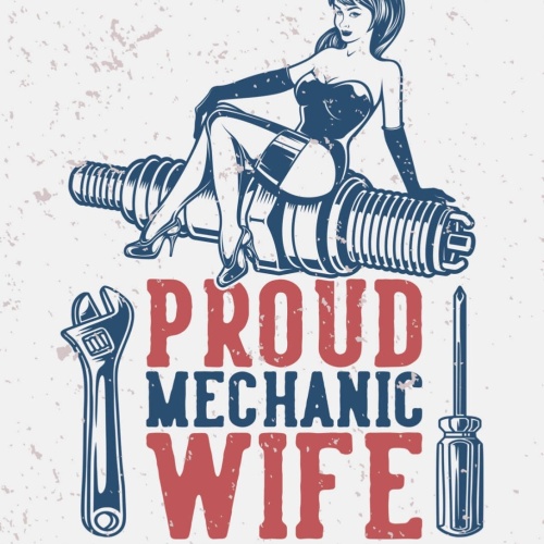 Schild Proud Mechanic Wife Stolze Mechaniker Frau 12x18 20x30 30x40 Blech/Holz