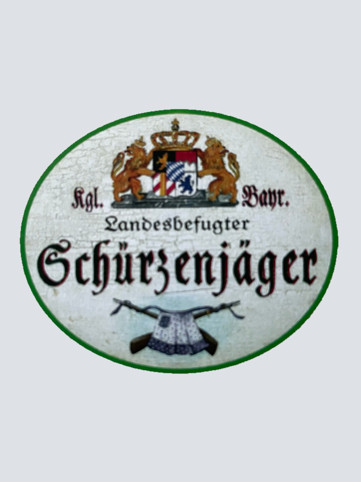 Nostalgie Holz Schild Bayern Königlich Bayerischer Landesbefugter Schürzenjäger