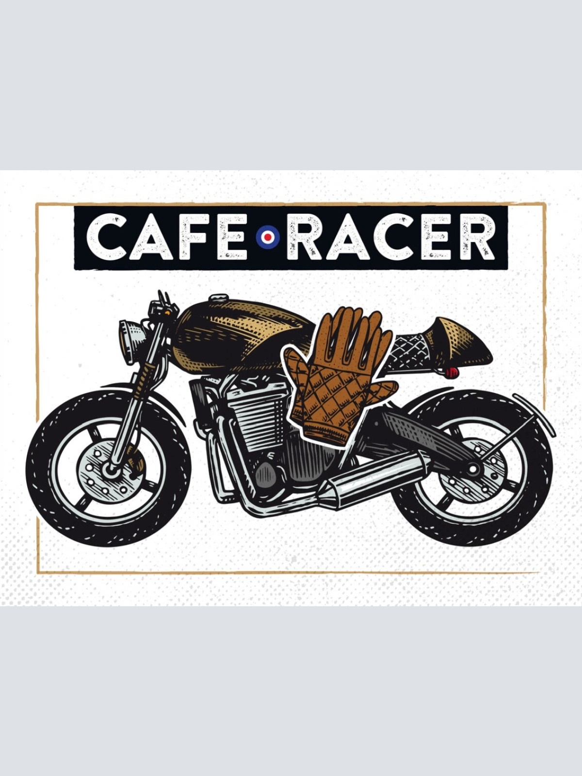 Schild Cafe Racer UK Motorrad Bike Moped Biker 12x18 20x30 30x40 Blech/Holz