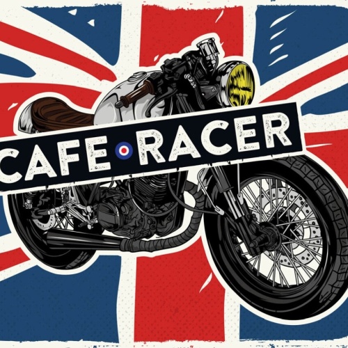 Schild Cafe Racer UK Motorrad Bike Moped Biker 12x18 20x30 30x40 Blech/Holz