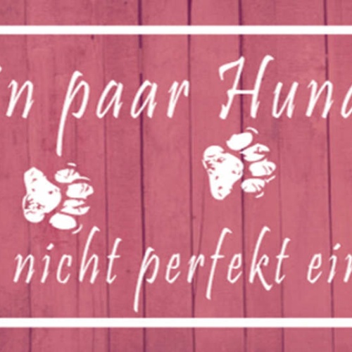 Schild Ohne Ein Paar Hunde Haare Ist Man Nicht Perfekt Eingerichtet 27 x 10