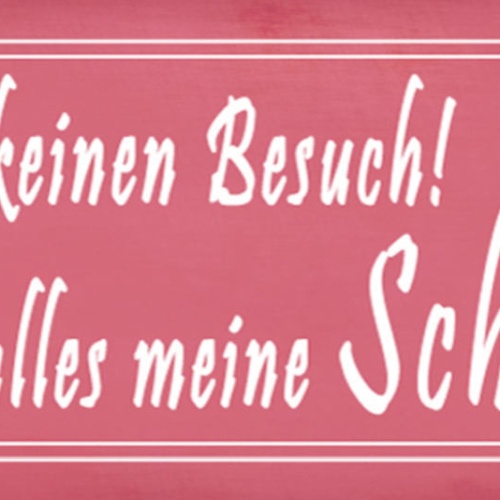 Schild Ich Hab Keinen Besuch Das Sind Alles Meine Schuhe 27x10 Blech od.Holz