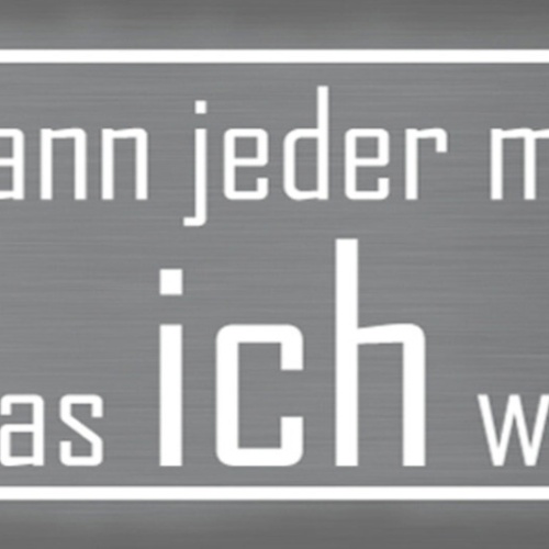 Schild Hier Kann Jeder Machen Was Ich Will Befehl Willen 27x10 Blech od.Holz