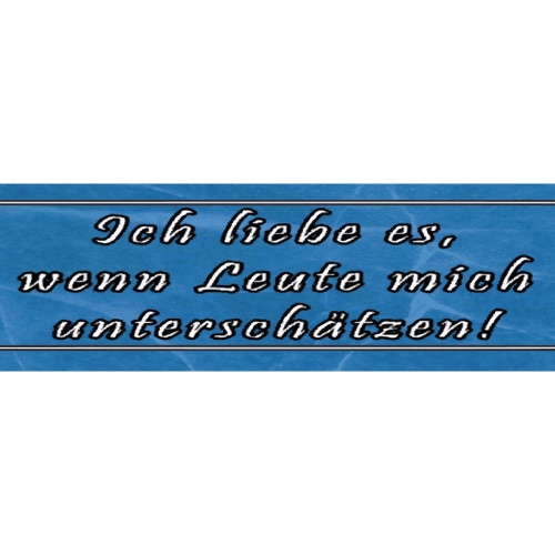 Schild Leute Unterschätzen Selbstvertrauen Können Wissen 46 x 10 Blech od. Holz