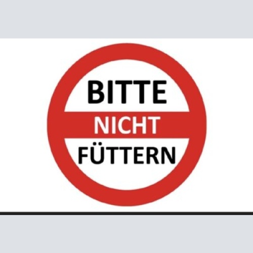 Schild  bitte nicht füttern hinweis verbot 12x18/20x30/30x40 blech oder holz