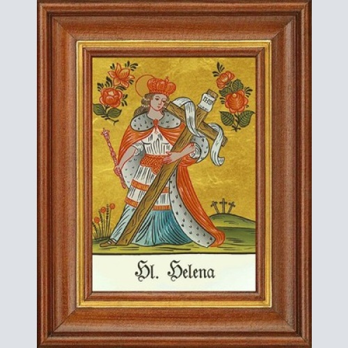 Hinterglasbild - heilige helena - patronatsbild taufe namenspatron 12,7x16
