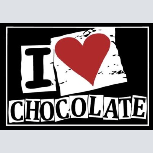 Schild  i love chocolate schokolade schoko 12x18/20x30/30x40 blech oder holz