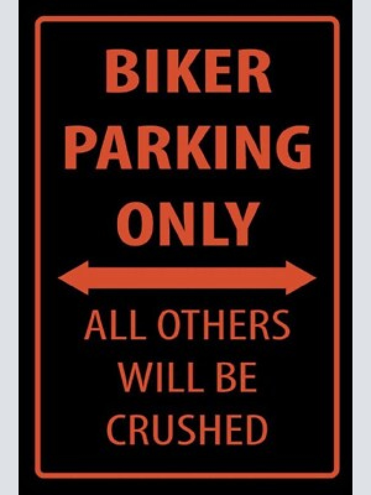 Schild biker parking only motorrad bike 12x18/20x30/30x40 blech oder holz