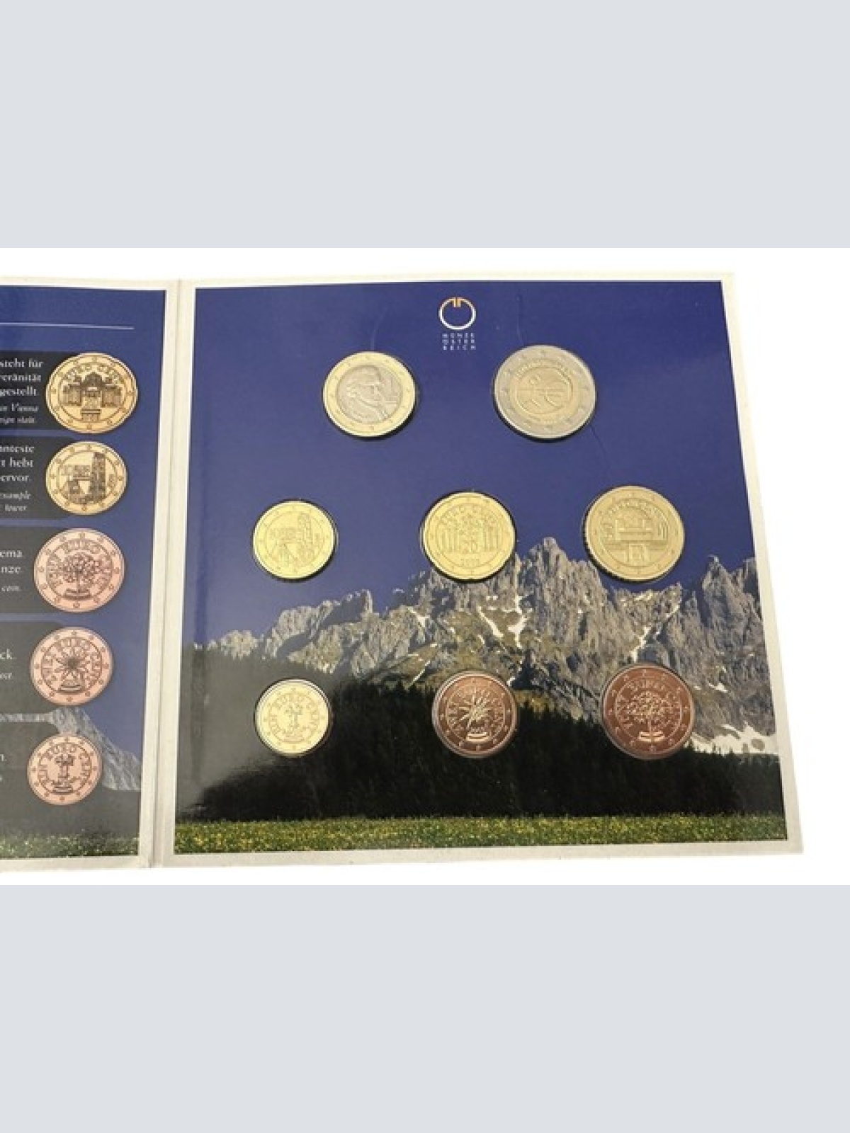 Österreich KMS 2009 handgehoben Kleinmünzensatz