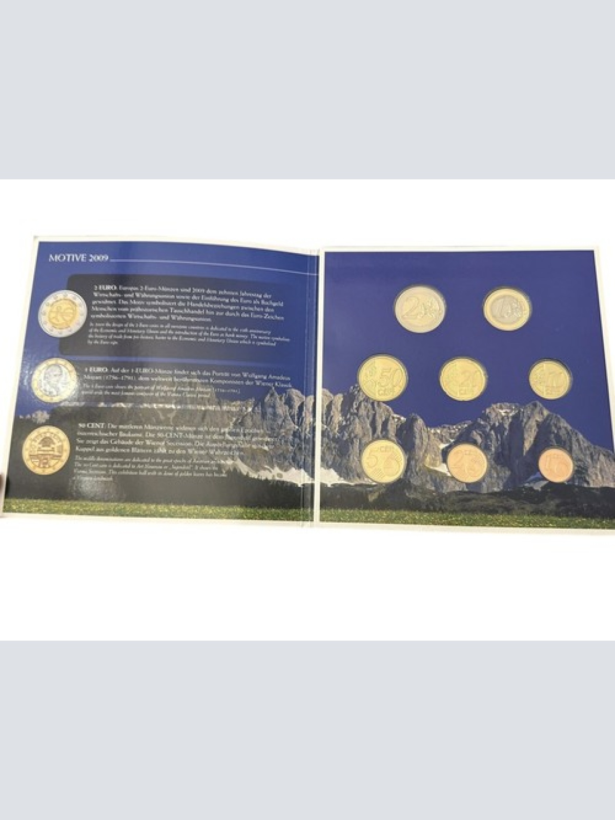 Österreich KMS 2009 handgehoben Kleinmünzensatz