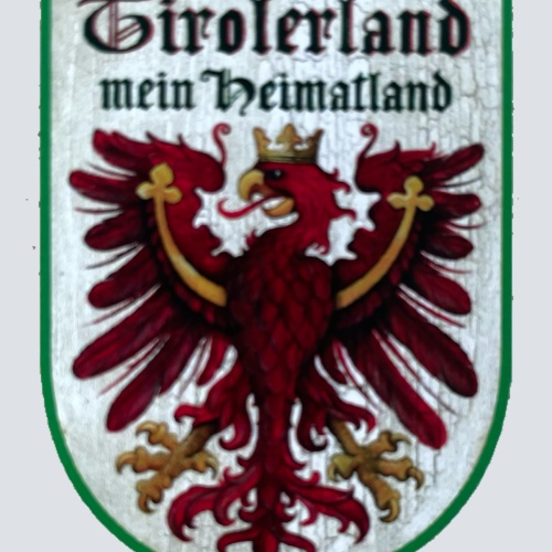 Nostalgie Holzschild Tirolerland Mein Heimatland Tirol Wappen Österreich Schild