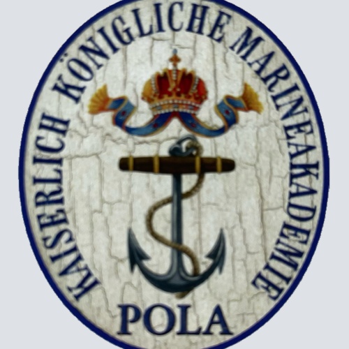 Nostalgie Holzschild KuK Marineakademie Pola Istrien Kroatien Schild