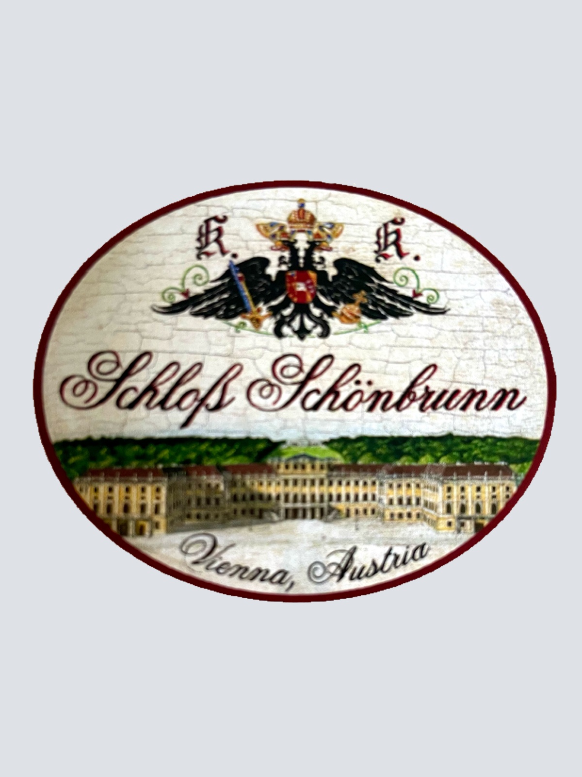 KuK Nostalgie Holzschild Schloß Schönbrunn Vienna Austria Wien Österreich Schild