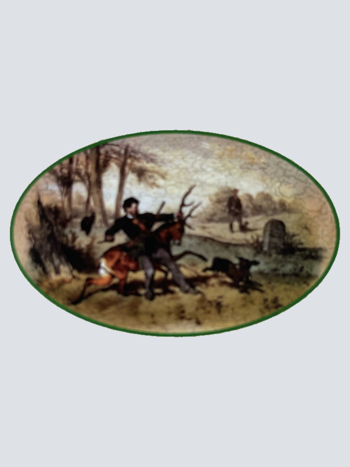 Nostalgie Holzschild Jäger Hirsch Jagd Jagen Wild Gewehr Natur Tier Schild