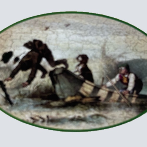 Nostalgie Holzschild Jäger Boot Jagd Jagen See Meer Schild