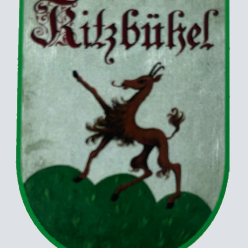 Nostalgie Holzschild Kitzbühel Tirol Wappen Österreich KuK Schild