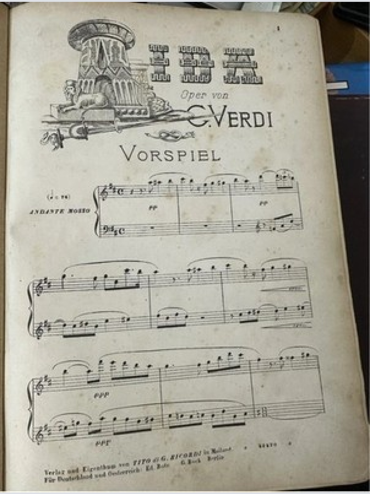 7339 Giuseppe Verdi AIDA: OPER VON G. VERDI (NOTEN) HC +Abb