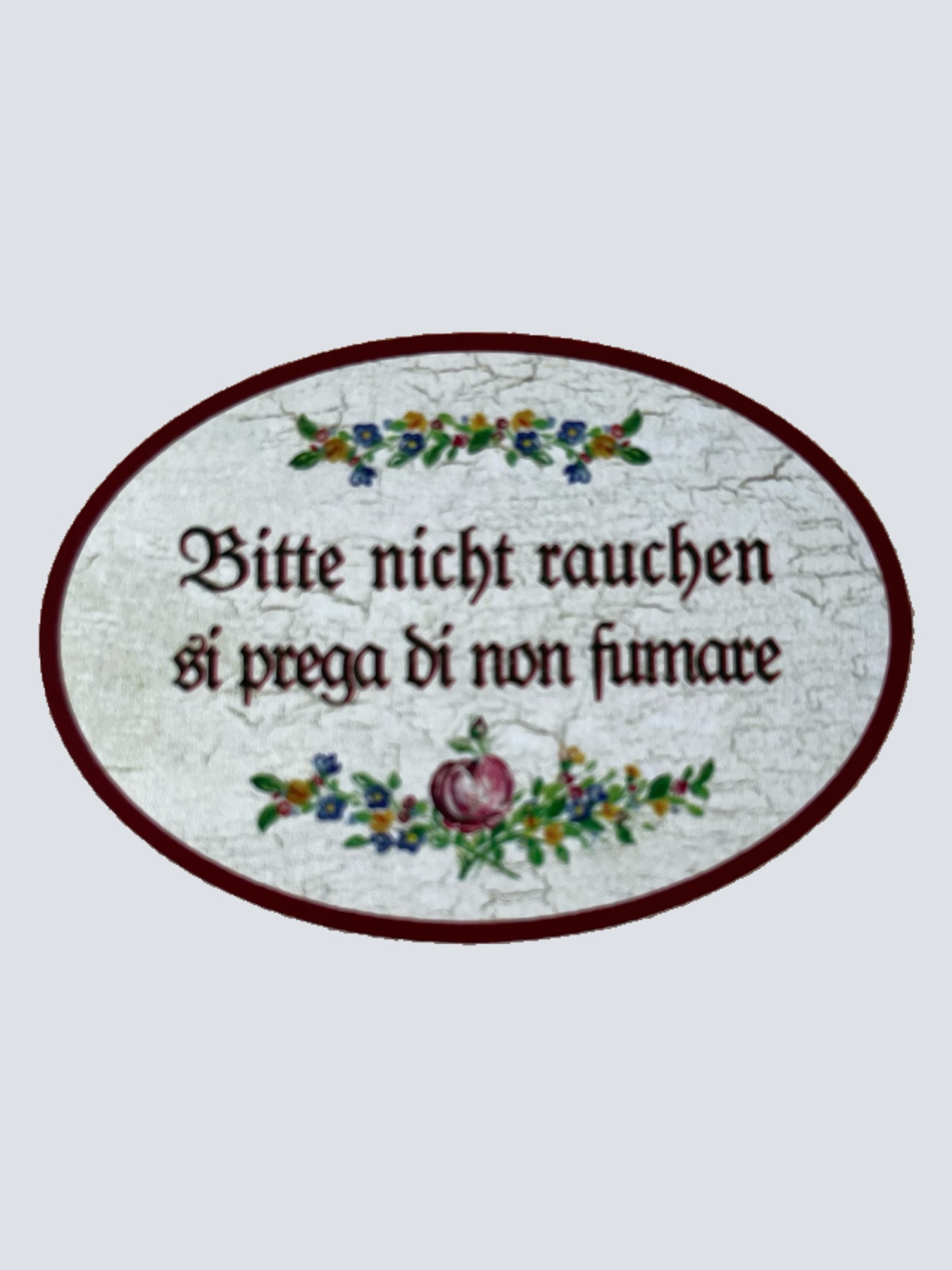 Nostalgie Holzschild Bitte Nicht Rauchen Si Prega Di Non Fumare Zigarette Schild