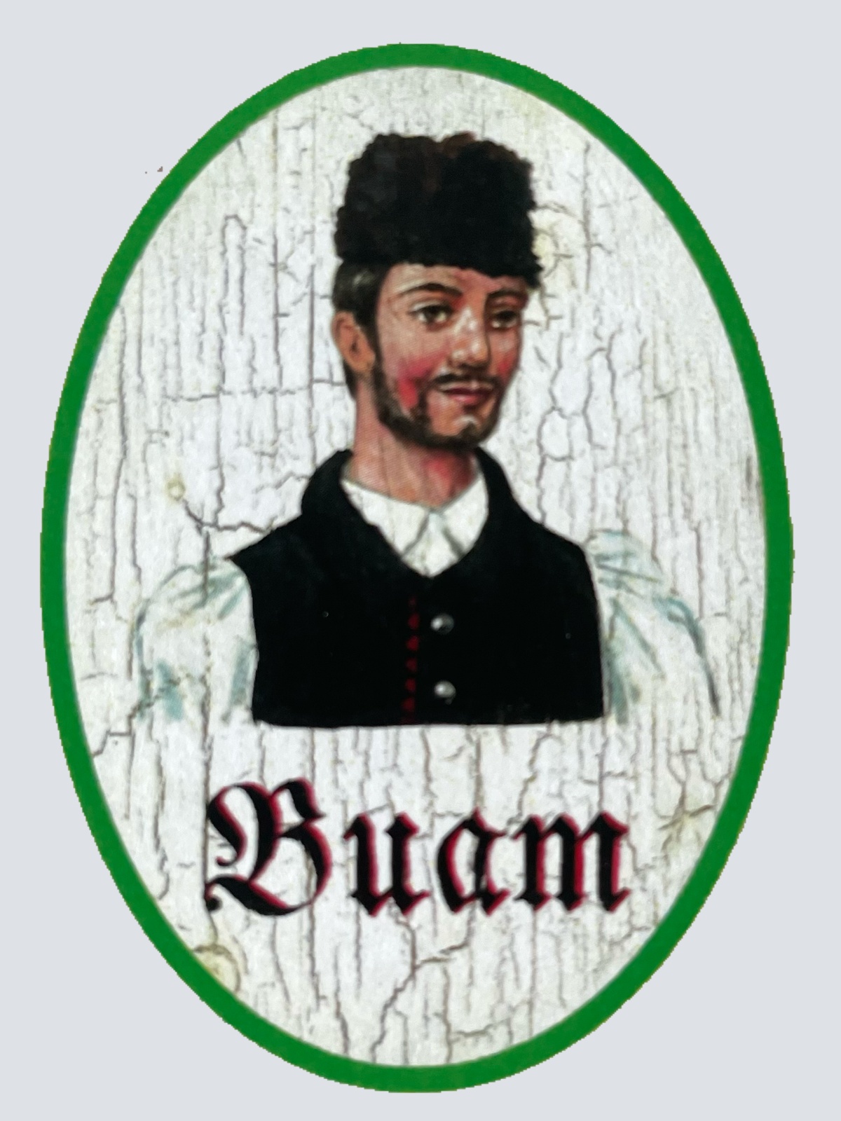 Nostalgie Holzschild Burgenland Buam WC Toilette Klo Buben Herren Schild