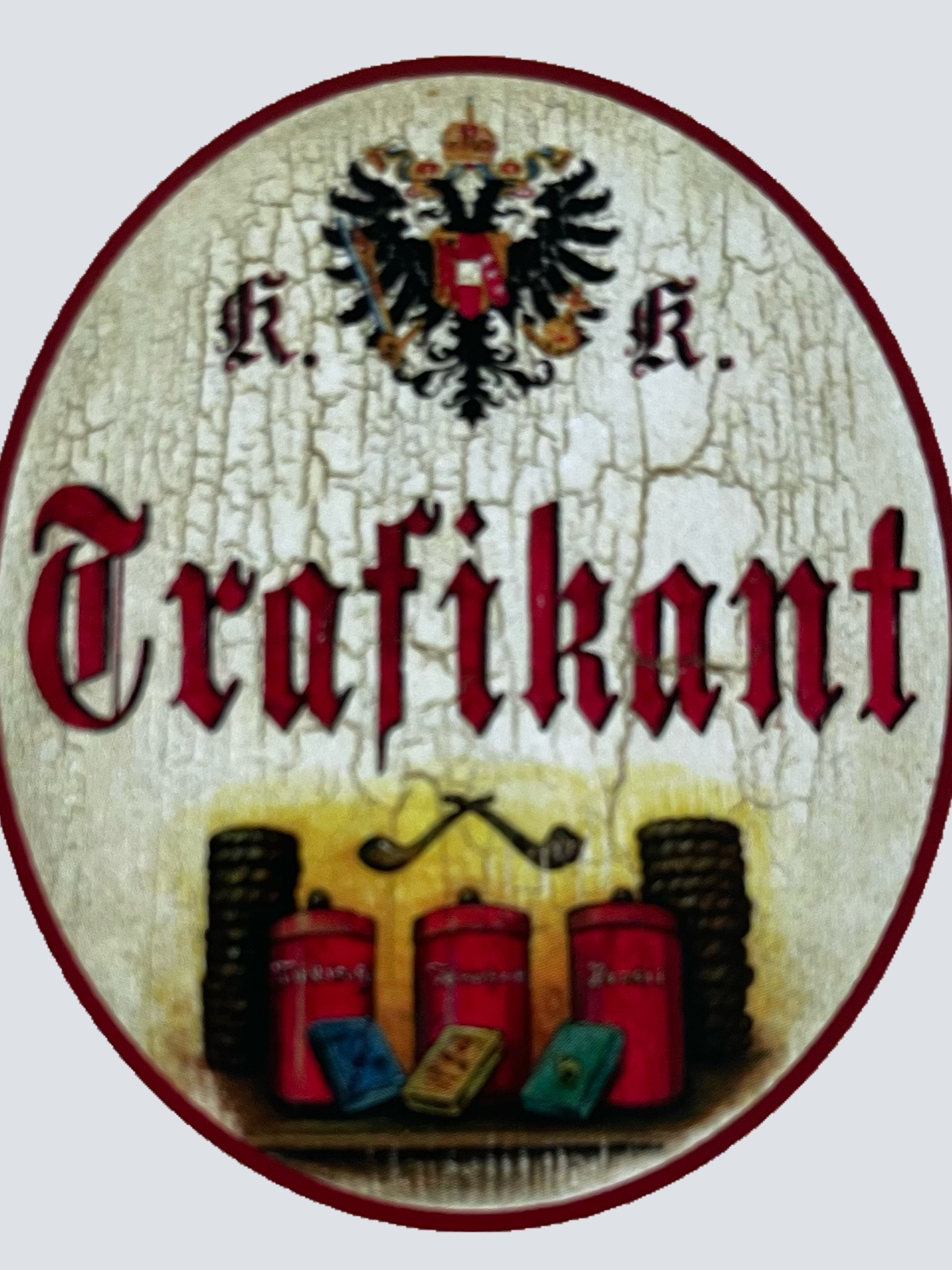 KuK Nostalgie Holzschild Trafikant Tabak Trafik Kiosk Zigaretten Schild