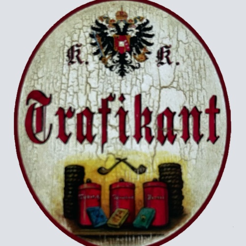 KuK Nostalgie Holzschild Trafikant Tabak Trafik Kiosk Zigaretten Schild