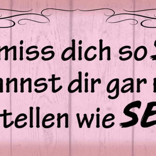 Schild Ich Vermiss Dich So Sehr Du Kannst Dir Gar Nicht Vorstellen Wie Sehr