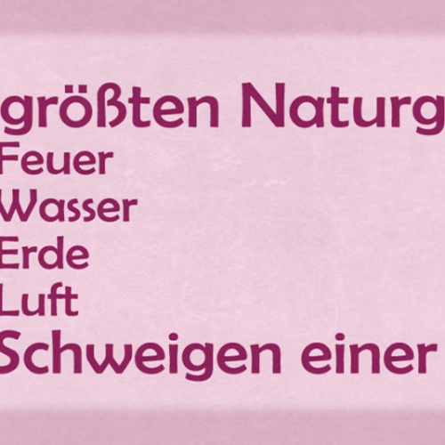 Schild Die 5 Größten Naturgewalten Feuer Wasser Erde Luft Schweigen Einer Frau