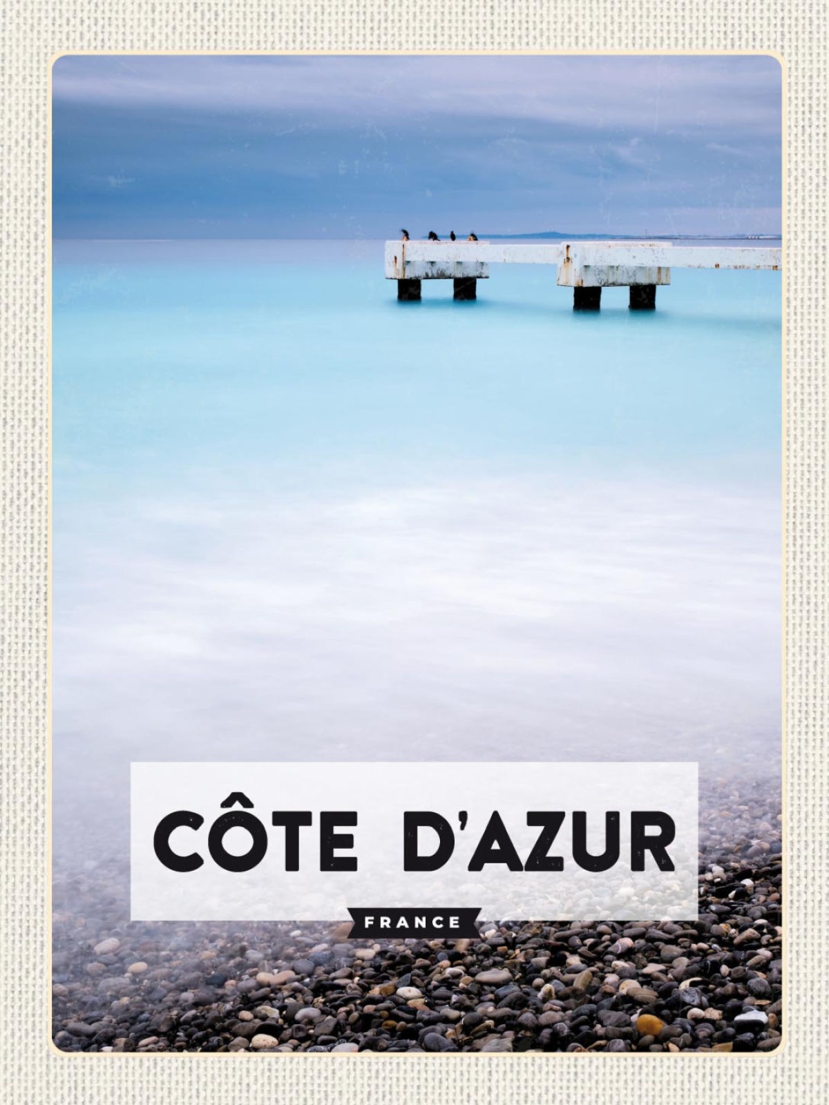 Schild Côte d’Azur France Frankreich Küste Meer 12x18 20x30 30x40 Blech/Holz