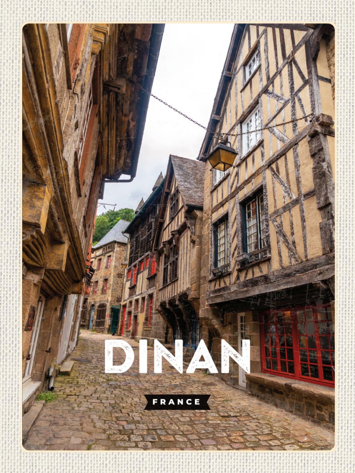 Schild Dinan France Frankreich Stadt 12x18 20x30 30x40 Blech od. Holz