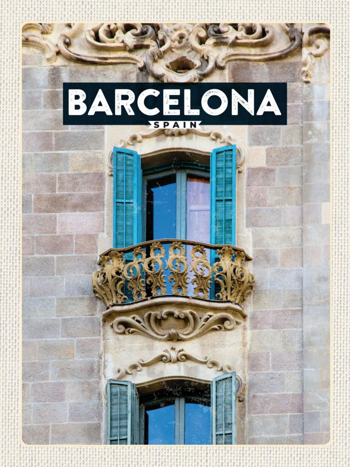 Schild Barcelona Spain Spanien Casa Calvet Gebäude 12x18 20x30 30x40 Blech/Holz