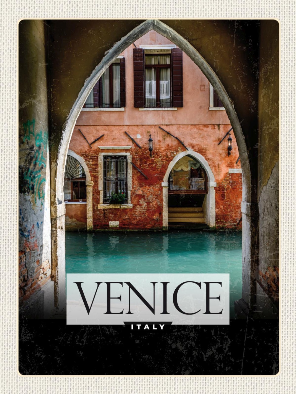 Schild Venice Italy Venedig Italien Stadt Gasse 12x18 20x30 30x40 Blech/Holz