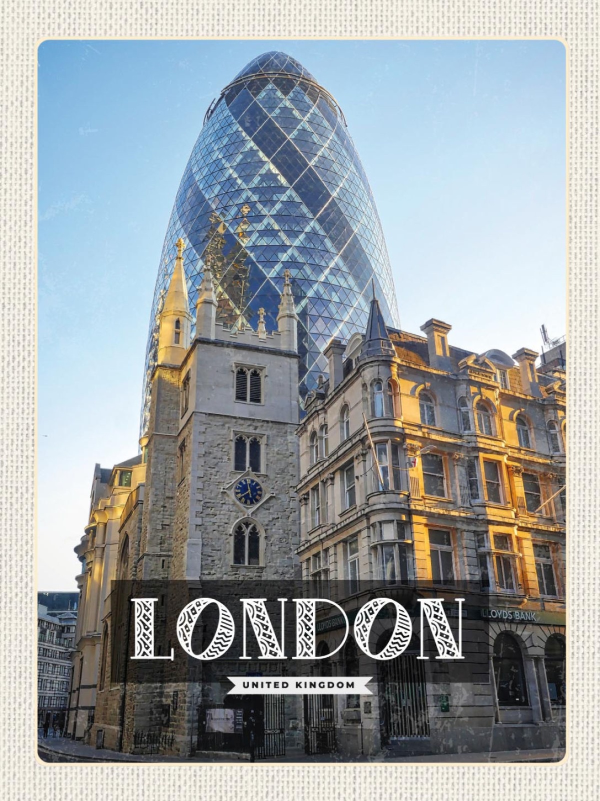 Schild London United Kingdom 30 St Mary Axe 12x18 20x30 30x40 Blech od. Holz