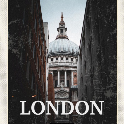 Schild London United Kingdom GB St.Paul Kathedrale 12x18 20x30 30x40 Blech/Holz