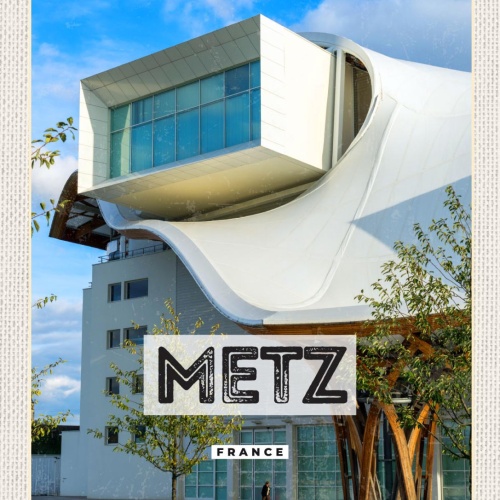 Schild Metz France Frankreich Centre Pompidou 12x18 20x30 30x40 Blech od. Holz