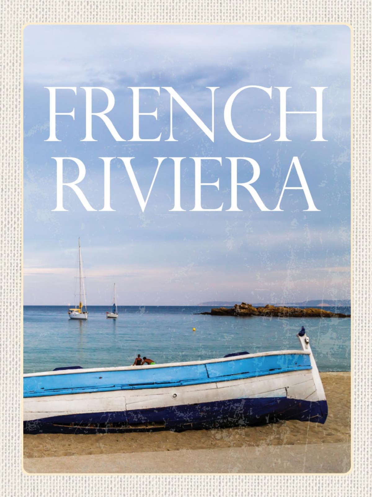 Schild French Riviera Côte d’Azur Frankreich 12x18 20x30 30x40 Blech od. Holz
