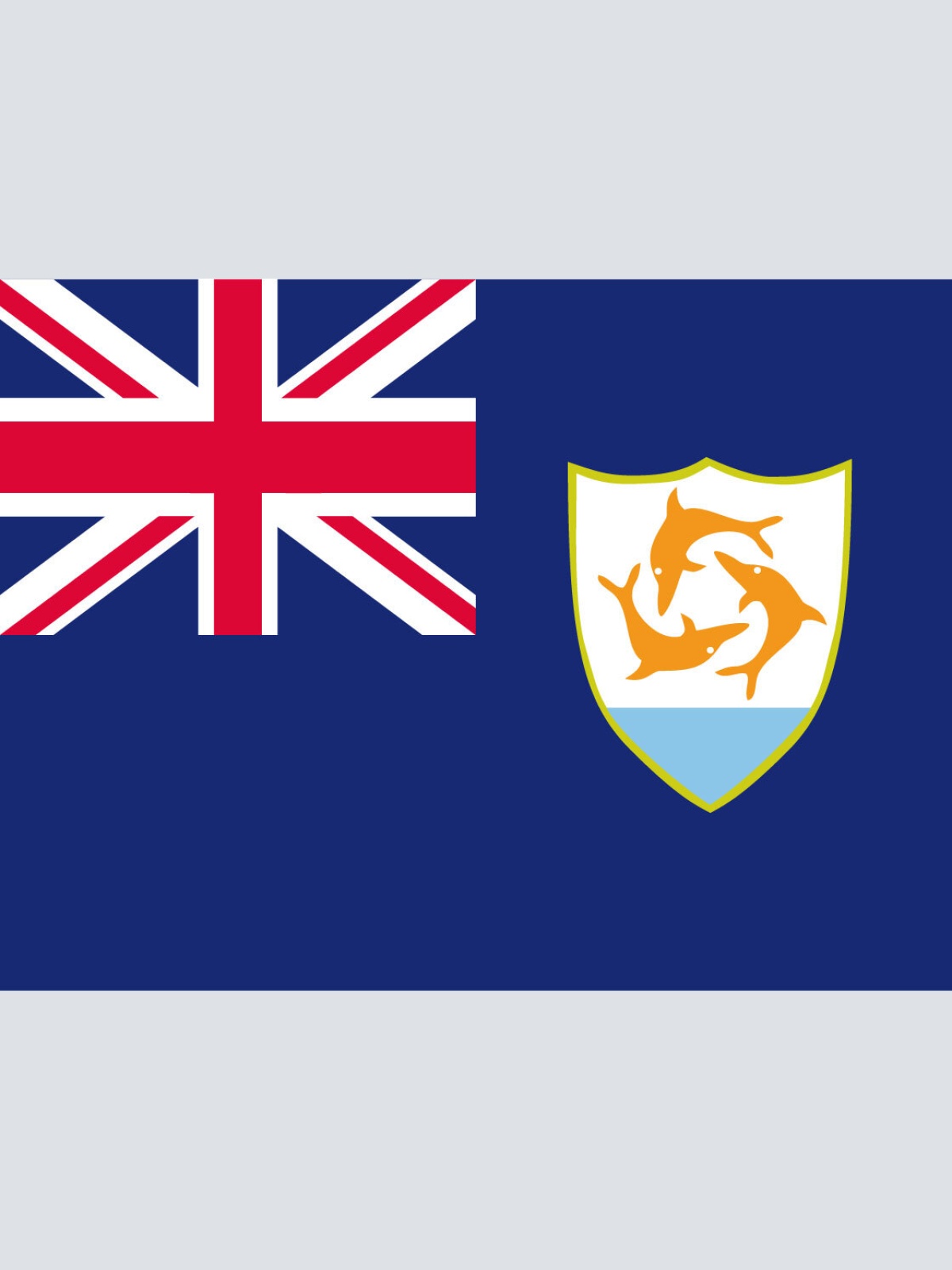 Schild Flagge Anguilla Großbritannien Fahne 12x18 / 20x30 / 30x40 Blech od. Holz