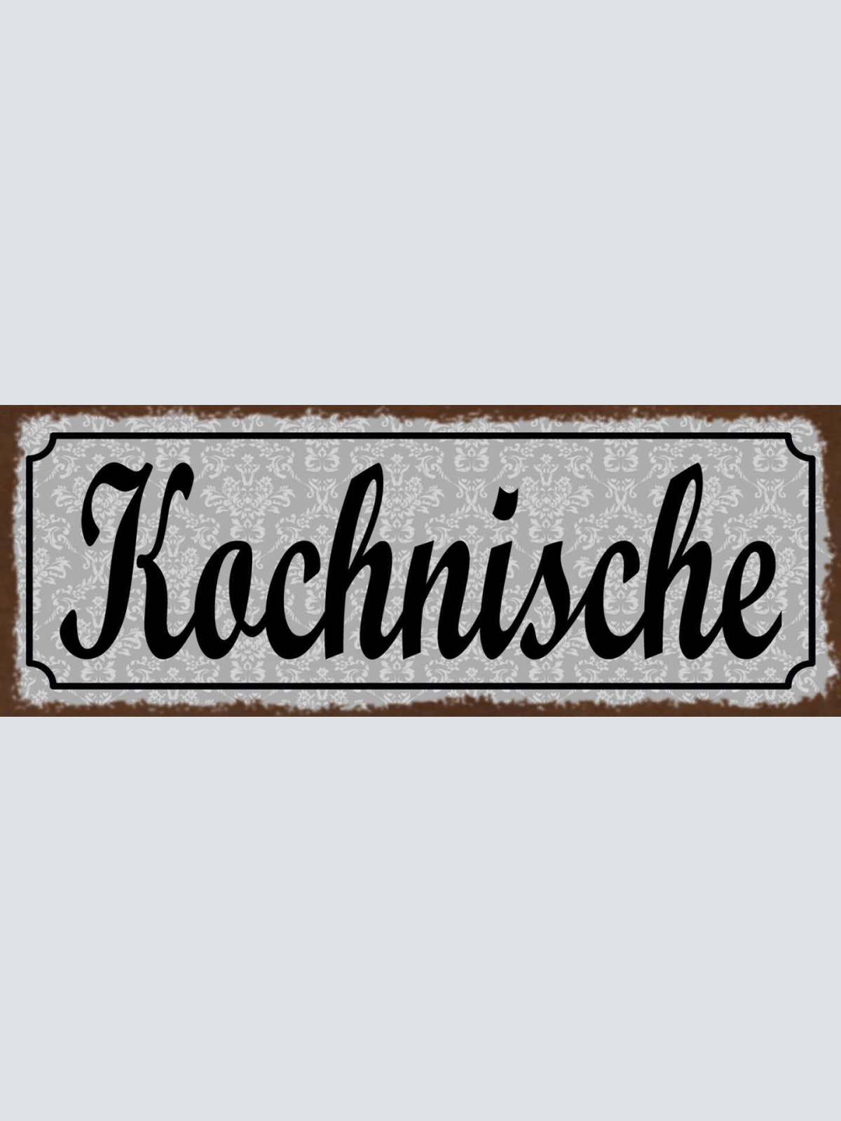 Schild Kochnische Küche Kochen Wohnung Haus Essen Koch 27x10 Blech od.Holz
