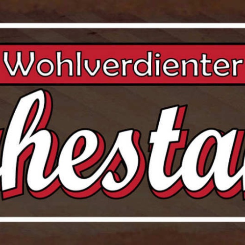 Schild Wohlverdienter Ruhestand Pension Rente Pensionist 27x10 Blech od.Holz